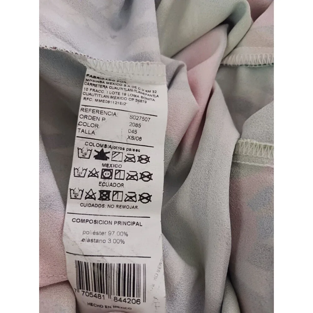 Studio F Pant Women's 6 Black White Stripe Floral High Waisted Palazzo‎ Wide Leg - Picture 3 of 10